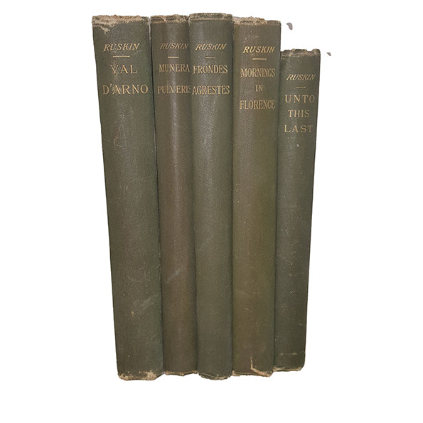 John Ruskin Collected Works - George Allen, 1890-5 (5 Books)