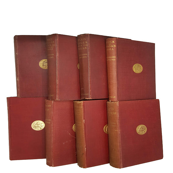 Rudyard Kipling Collected Works - Macmillan, c.1930s (8 Books)