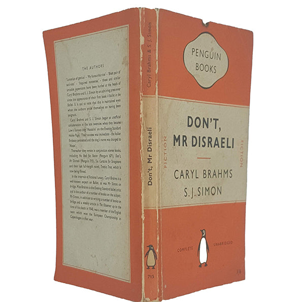 Don't, Mr Disraeli by Caryl Brahms S. J. Simon - Penguin, 1949