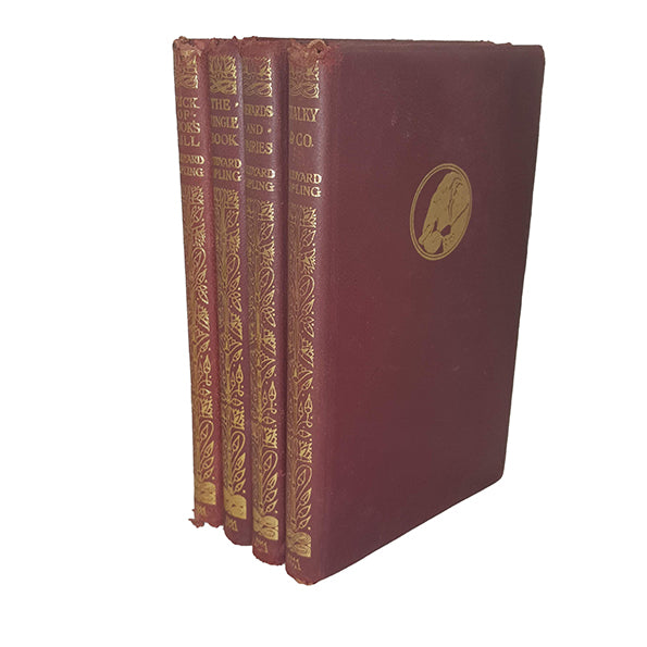 Rudyard Kipling Collected Works, Jungle Book Etc. - Macmillan, 1937-42 (4 Books)