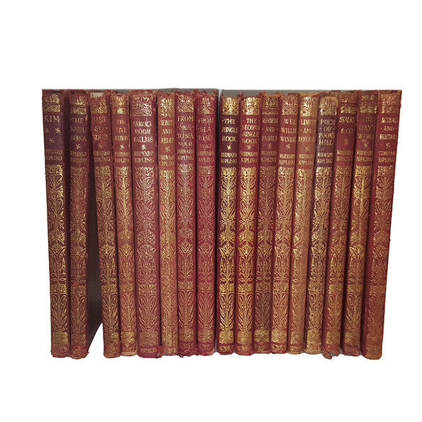 Rudyard Kipling Collected Works - Macmillan, c.1920s (17 Books)