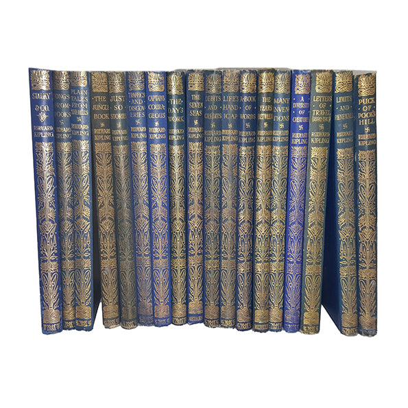 Rudyard Kipling Collected Works, Jungle Book Etc. - Macmillan, c.1920 (18 Books)
