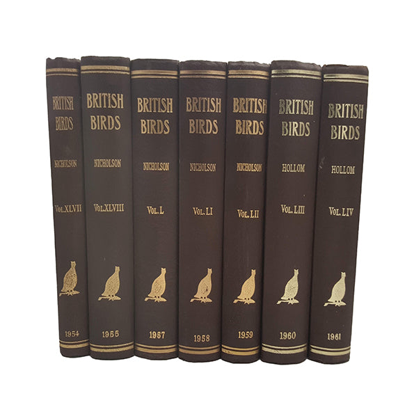 British Birds by E. M. Nicholson - Witherby, 1950s-60s (7 Books)