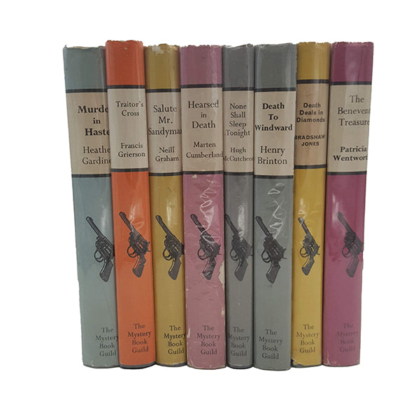 1950s Crime Fiction Collection - 8 Patterned Books