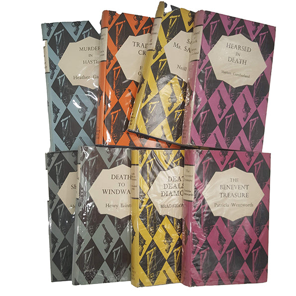 1950s Crime Fiction Collection - 8 Patterned Books