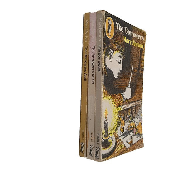 Mary Norton's The Borrowers, Afield, Aloft - 3 Puffin Books, 1972-82