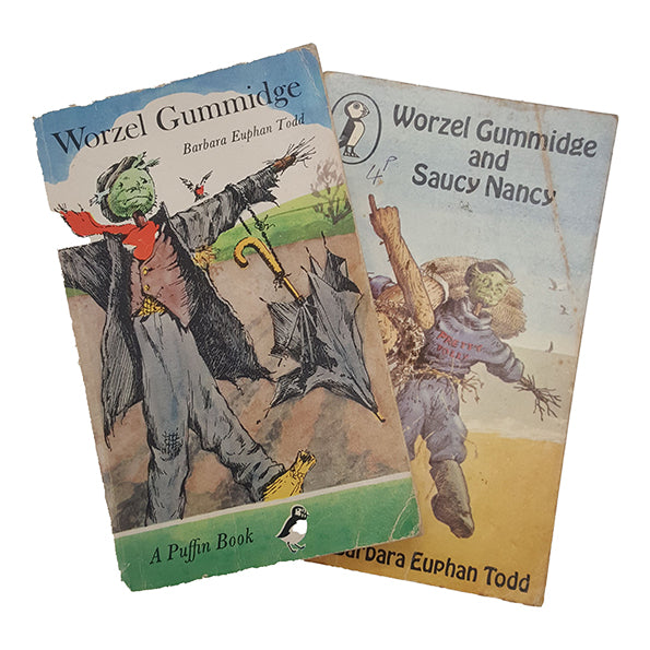 Worzel Gummidge and Worzel Gummidge and Saucy Nancy by Barbara Euphan Todd - Puffin 1972 (2 Books)