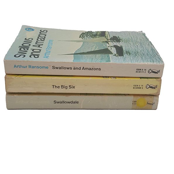 Swallows and Amazons; Swallowdale; The Big Six by Arthur Ransome - Puffin, c1977 (3 Books)