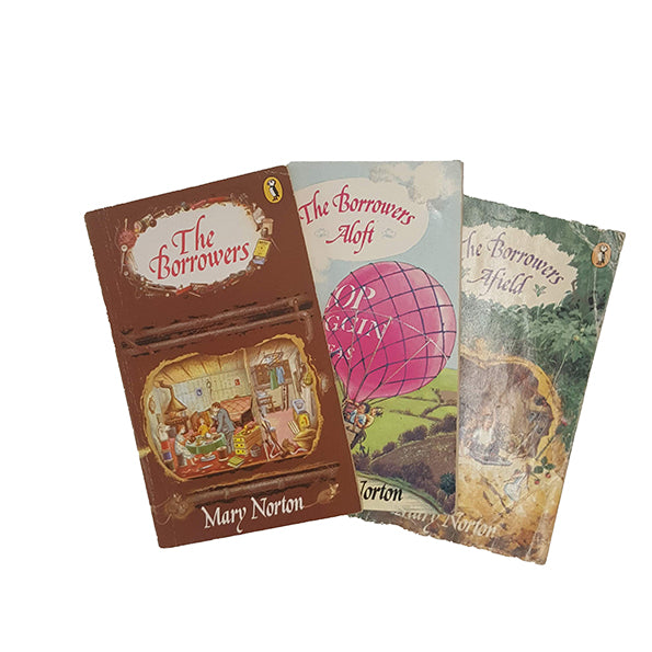 Mary Norton's The Borrowers, Afield, Aloft - 3 Puffin Books, 1972-82