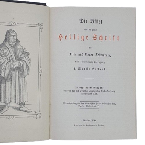 Heilige Srfhrift, Die Bibel - Berlin 1900