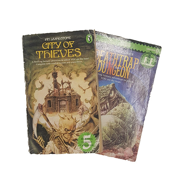 City of Thieves and Deathtrap Dungeon by Ian Livingstone - Puffin, 1984 (2 Books)