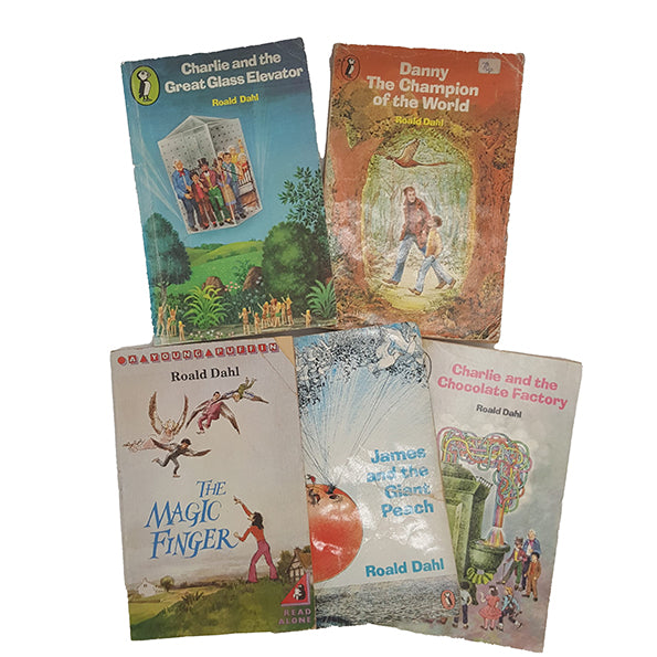 Roald Dahl 5 Vintage Puffin Paperbacks, 1970s-80s