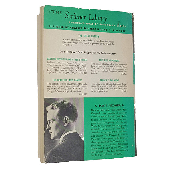 The Great Gatsby a novel by F. Scott Fitzgerald - Scribner, 1953