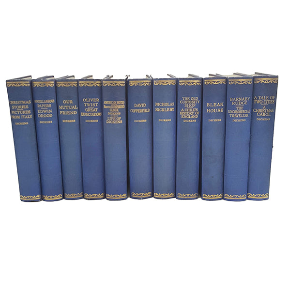 Charles Dickens 11 Blue Books - Hazell, Watson &amp; Viney