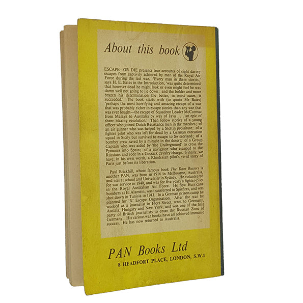 Escape or Die by Paul Brickhill - Pan Books 1956
