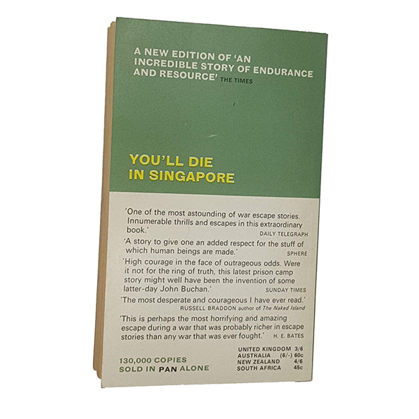 You'll Die in Singapore by Charles McCormac - Pan Books 1966