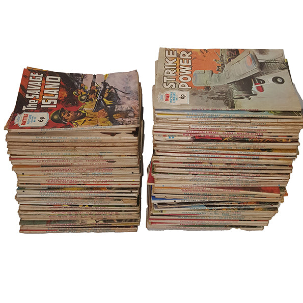 Fleetway Library's Battle and War Picture Library Comics, 1970s-80s (13 inches)