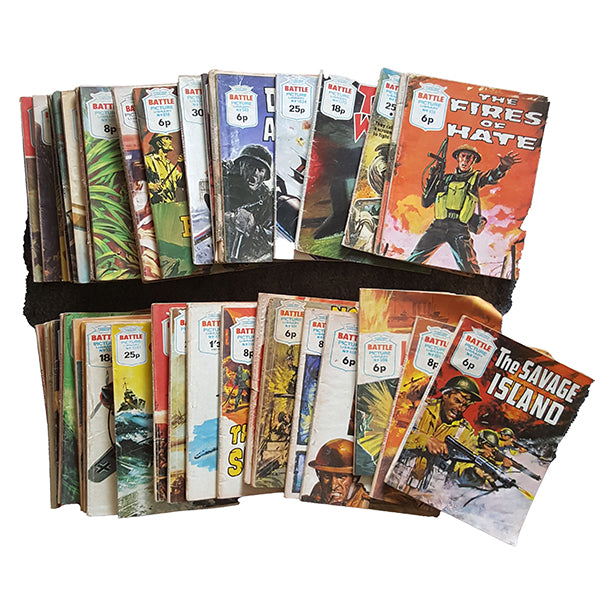 Fleetway Library's Battle and War Picture Library Comics, 1970s-80s (13 inches)