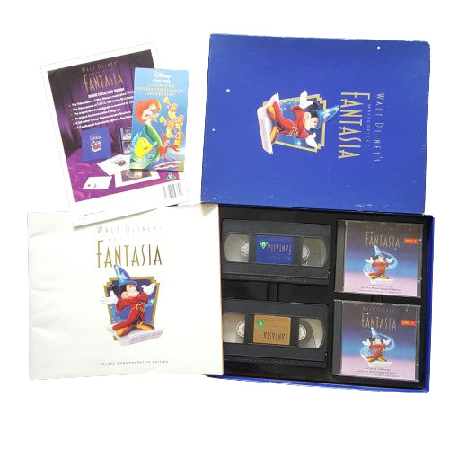 Walt Disney's Masterpiece Fantasia Deluxe Commemorative Edition, 1992 Videos and Cds in Box