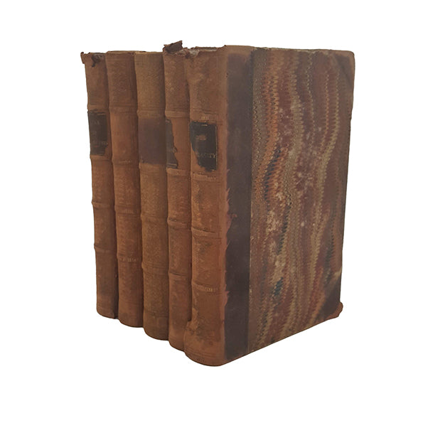 Sir Walter Scott's The Waverley Novels, 1862 (5 Leather Marbled Books) - A. &amp; C. Black, 1889-90