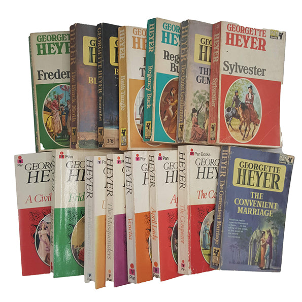 Georgette Heyer Vintage Pan Paperbacks, 1960s (15 Books)
