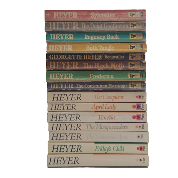 Georgette Heyer Vintage Pan Paperbacks, 1960s (15 Books)