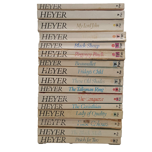 Georgette Heyer Vintage Pan Paperbacks, 1960s (16 Books)