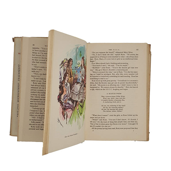 What Katy Did At School &amp; What Katy Did Next by Susan Collidge - Illustrated, 1954