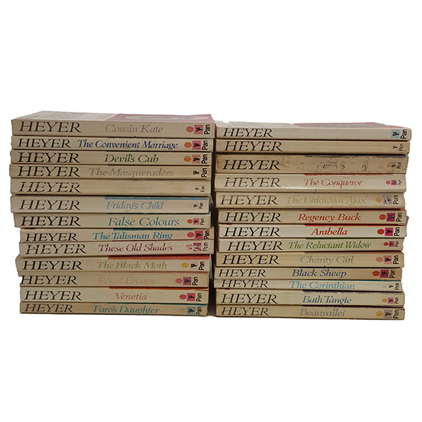 Georgette Heyer Vintage Pan Paperbacks, 1960s (26 Books)