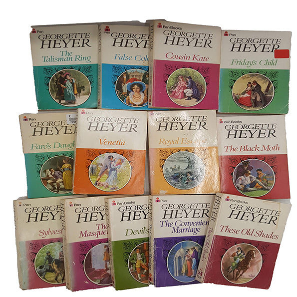 Georgette Heyer Vintage Pan Paperbacks, 1960s (26 Books)