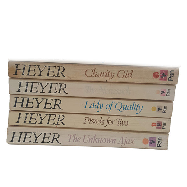 Georgette Heyer Vintage Pan Paperbacks, 1960s (5 Books)