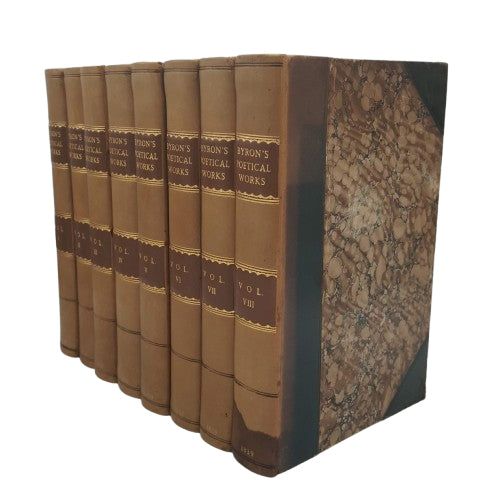 The Poetical Works of Lord Byron 1-8 - John Murray, 1839 (8 Books)