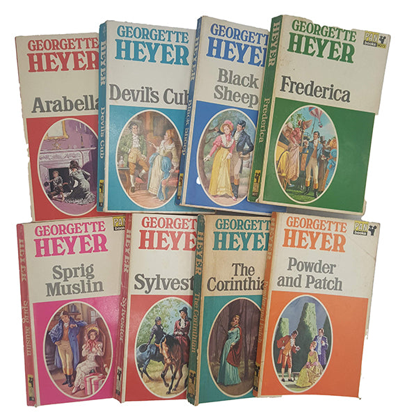 Georgette Heyer Vintage Pan Paperbacks, 1960s (16 Books)