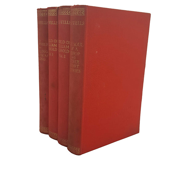 H. G. Wells Collected Works, 1933 (4 Red Books)