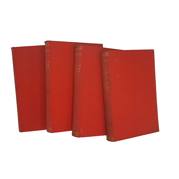 H. G. Wells Collected Works, 1933 (4 Red Books)