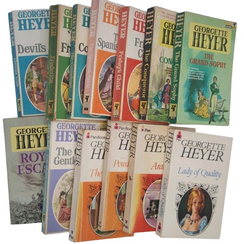 Georgette Heyer 29 Vintage Pan Paperbacks, 1960s (29 Books)