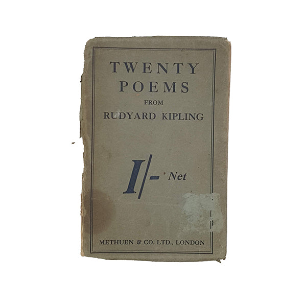 First Edition: Rudyard Kipling’s Twenty Poems, 1918