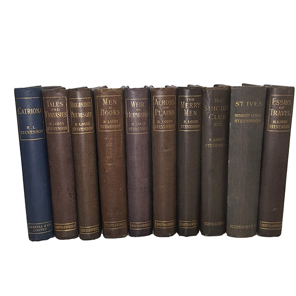 R. L. Stevenson Collected Works Catriona etc. - Chatto &amp; Windus, 1892-1905 (10 books)