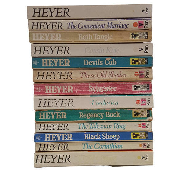 Georgette Heyer Vintage Pan Paperbacks, 1960s (13 Books)