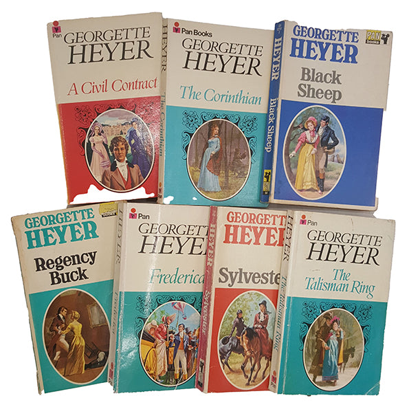 Georgette Heyer Vintage Pan Paperbacks, 1960s (13 Books)