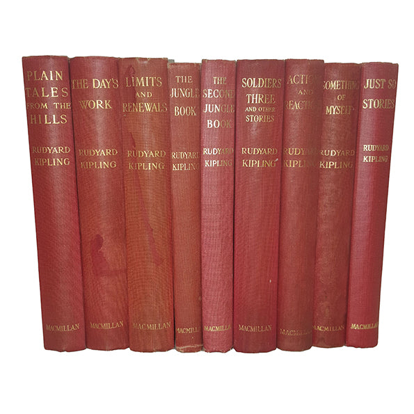 Rudyard Kipling Collected Works - Macmillan, c1900-30s (10 Books)