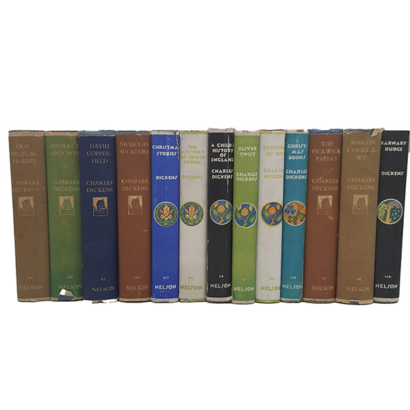 Charles Dickens' Collected Works - Nelson, c.1940s (13 Books)