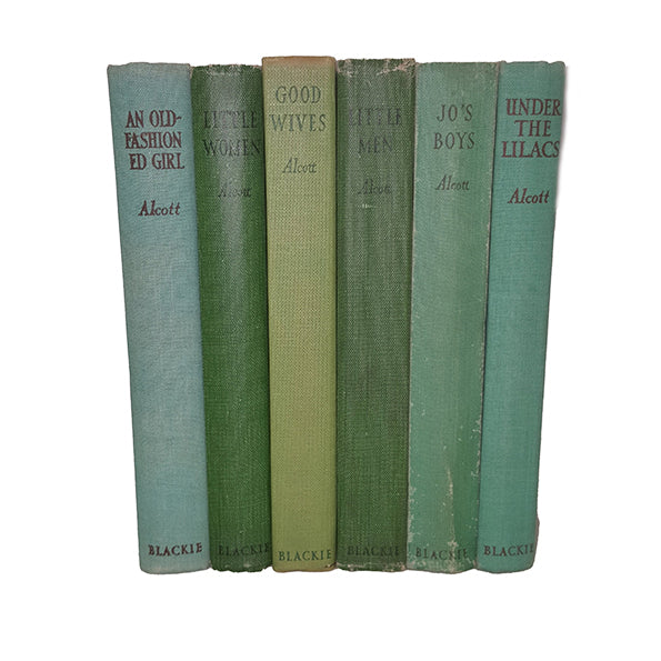 Louisa May Alcott's Little Women Series (6 Green Books)