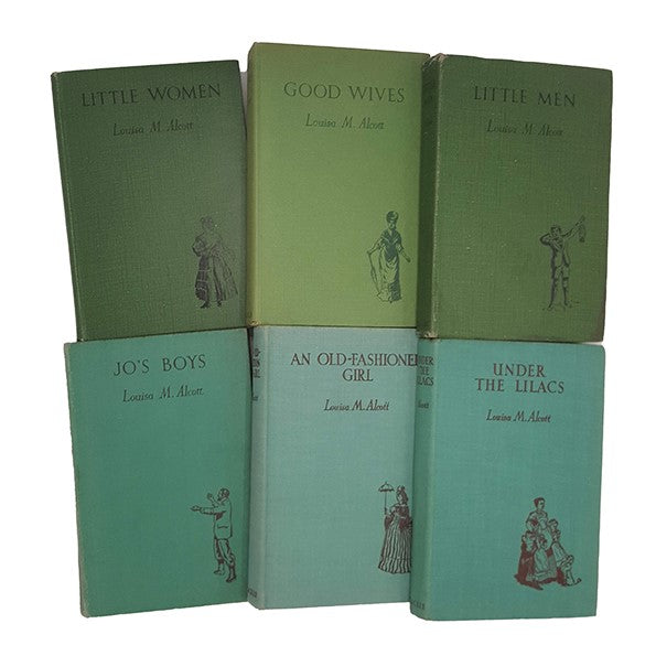 Louisa May Alcott's Little Women Series (6 Green Books)