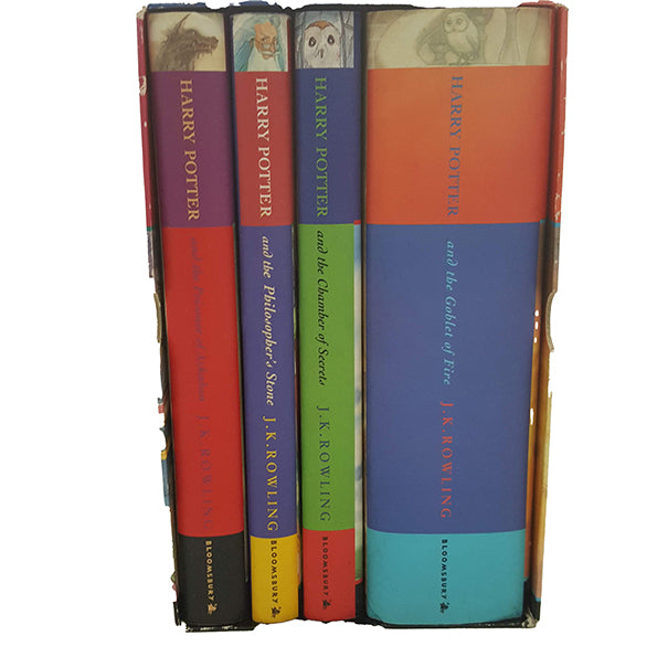 Harry Potter Series 1-4 by J. K. Rowling - In cardboard sleeve, Bloomsbury, 1997-2000