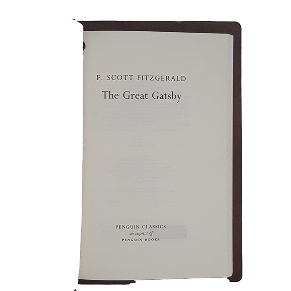 The Great Gatsby by F. Scott Fitzgerald - Penguin Classics, Brown Leather