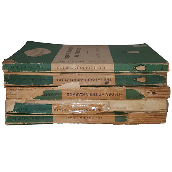 Agatha Christie Penguin Collection, 1948-55 (5 Broken Books)