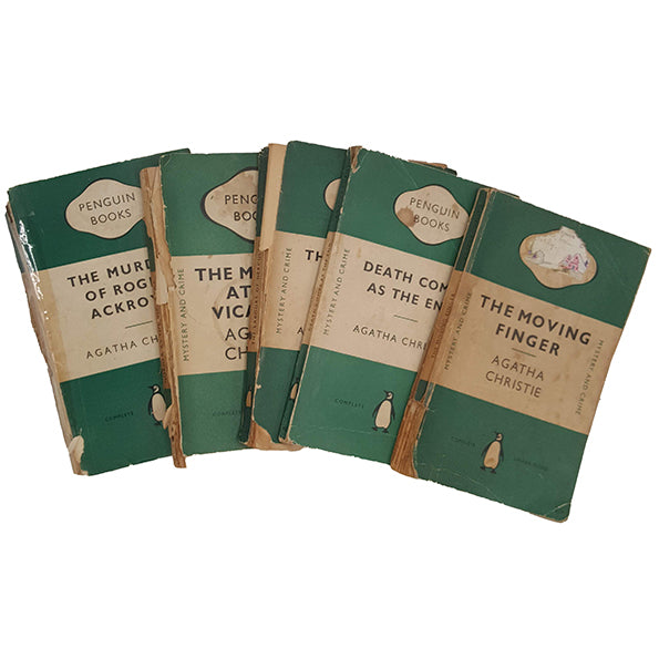 Agatha Christie Penguin Collection, 1948-55 (5 Broken Books)