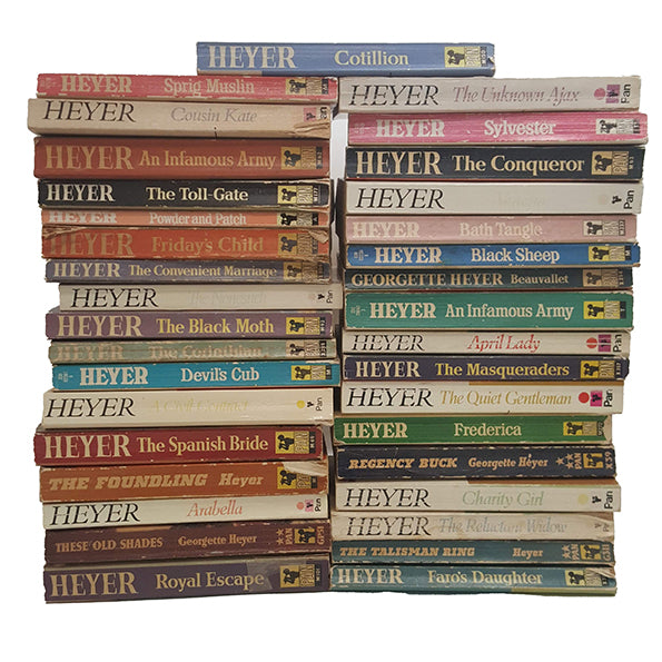 Georgette Heyer 35 Vintage Pan Paperbacks, 1960s (35 Books)