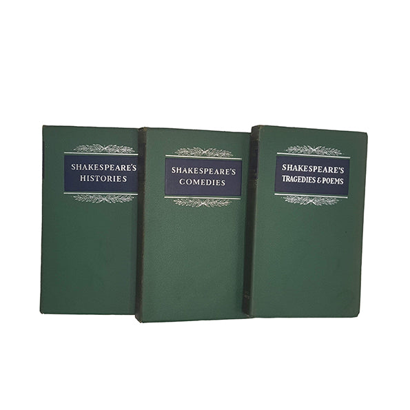William Shakespeare's Comedies, Tragedies, Histories and Poems - Olive Classics, 1961 (3 Green Books)